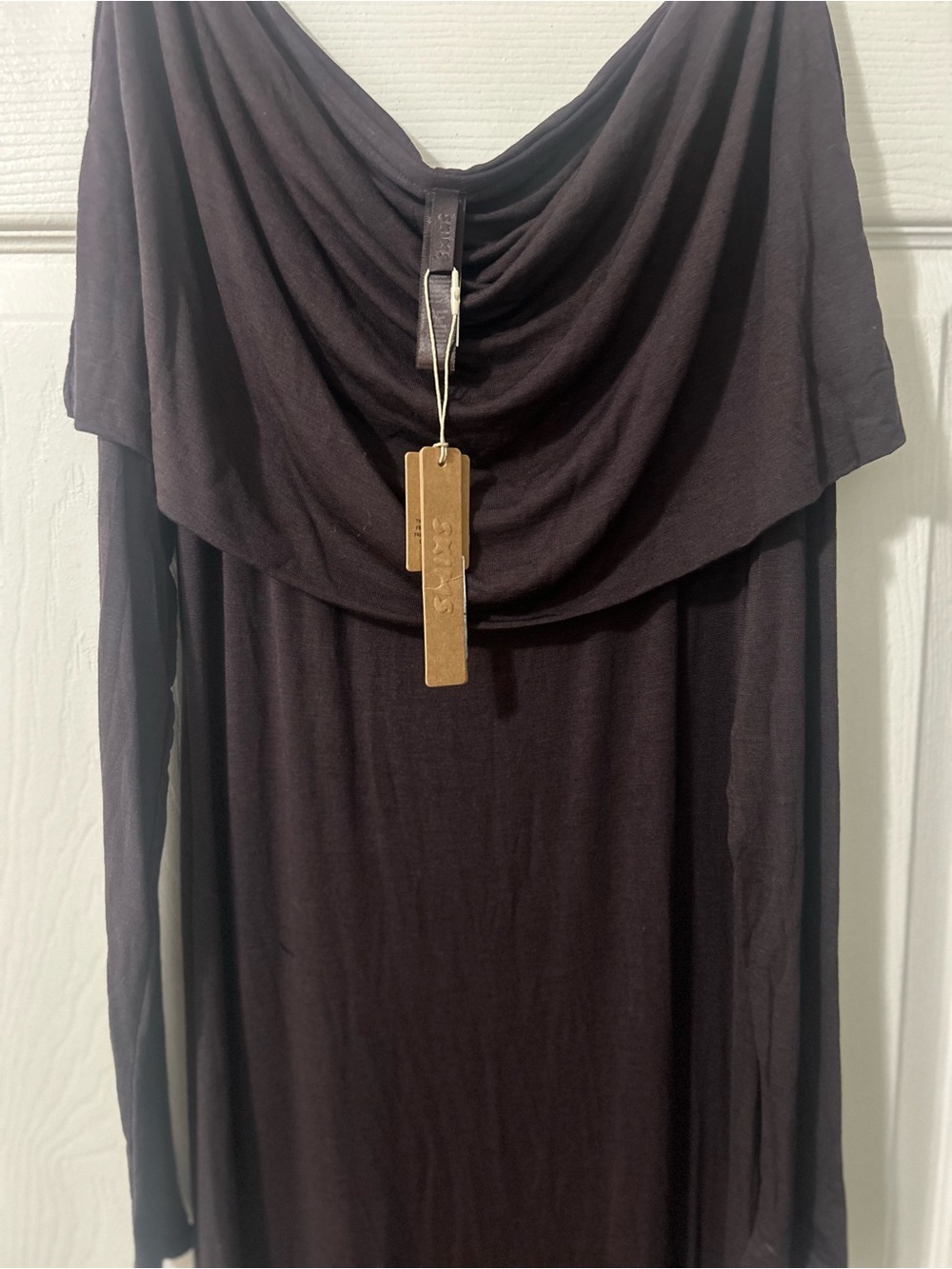 SKIMS Sheer Modal off the shoulder long dress size M NWT